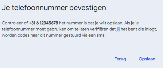 Stap 15: Overzicht van gekoppeld nummer