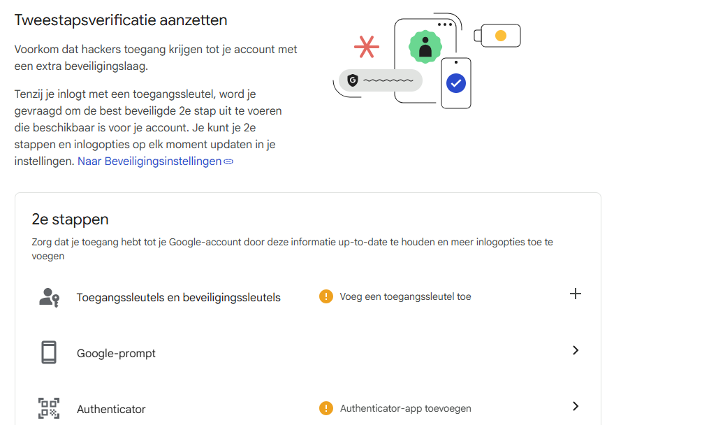 Stap 5: Authenticator-app toevoegen