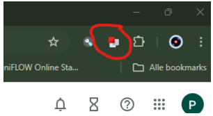 Stap 3: UniFLOW extensie-icoon in Chrome